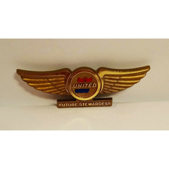 United Airlines Future Stewardess Pin Vintage - Picture 7 of 7